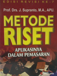 Metode riset: aplikasinya dalam pemasaran