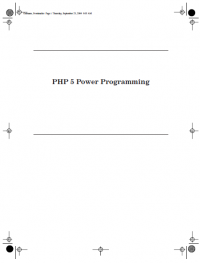 PHP 5 Power Programming