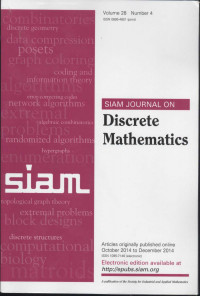 SIAM Journal on Discrete Mathematics | Vol. 28 No.4